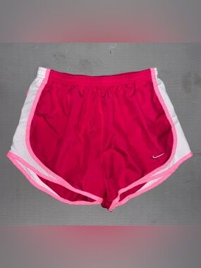 Nike Dry Fit Shorts Running Pink/White Size Small